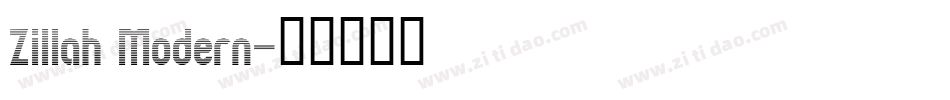Zillah Modern字体转换